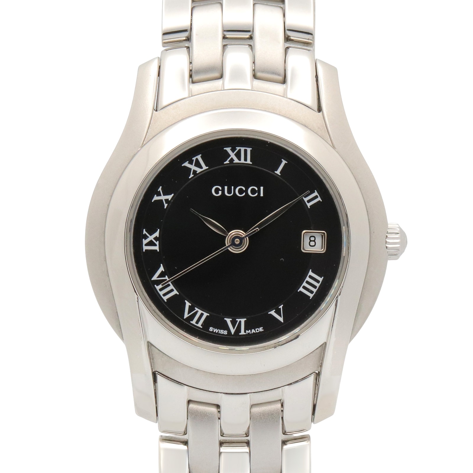 グッチ GUCCI 時計 腕時計 時計 ステンレススチール レディース ブラック系 5500L 【中古】