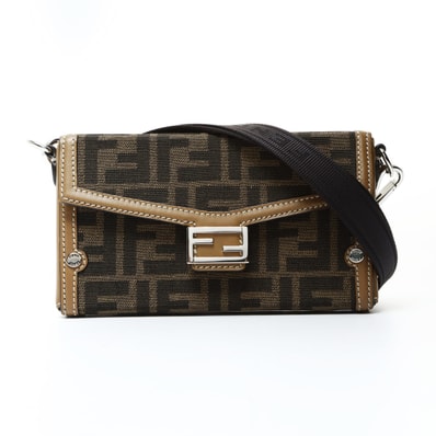 フェンディ FENDI 7AS139 バケット ソフトトランク フォン ケース ポーチ ズッカ ショルダーバッグ【中古】