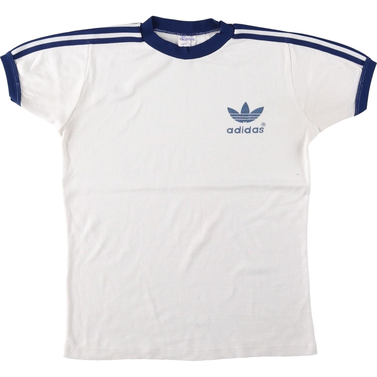 古着 80年代 アディダス adidas トレフォイルロゴ リンガーTシャツ メンズS相当 ヴィンテージ/eaa659478
