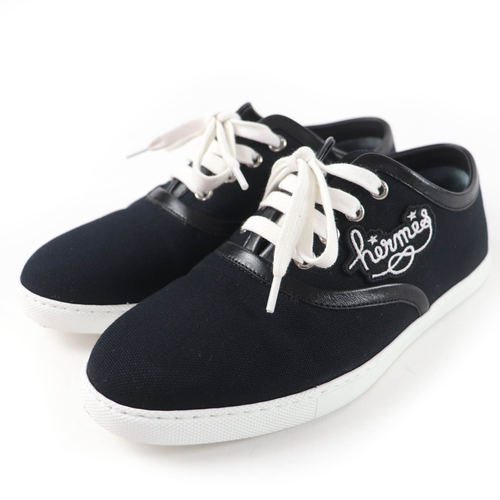 美品 エルメス ローカットスニーカー イノサン ブラック レディース 36.5