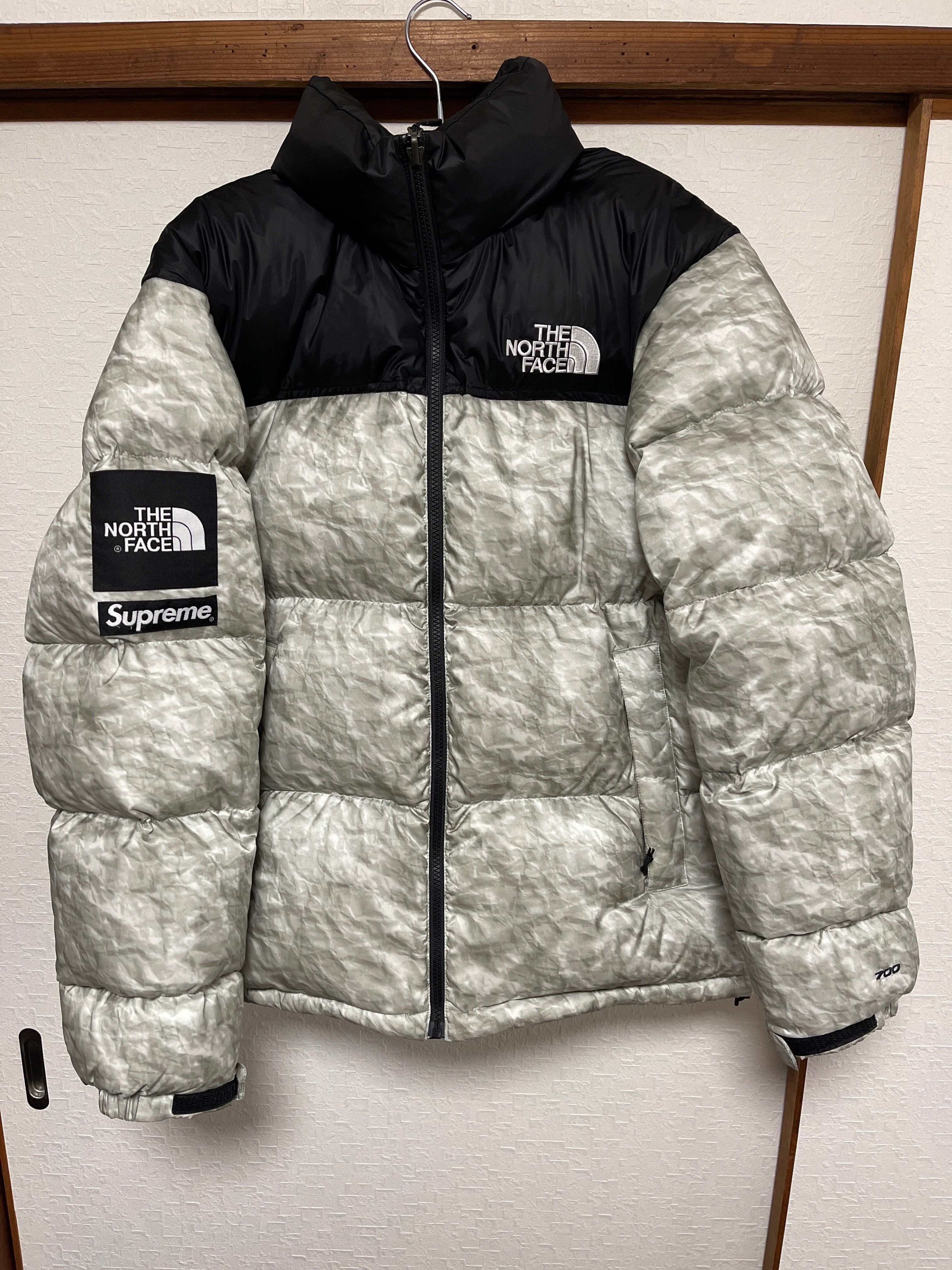 Supreme x The North Face Nuptse Jacket "White Paper Print"