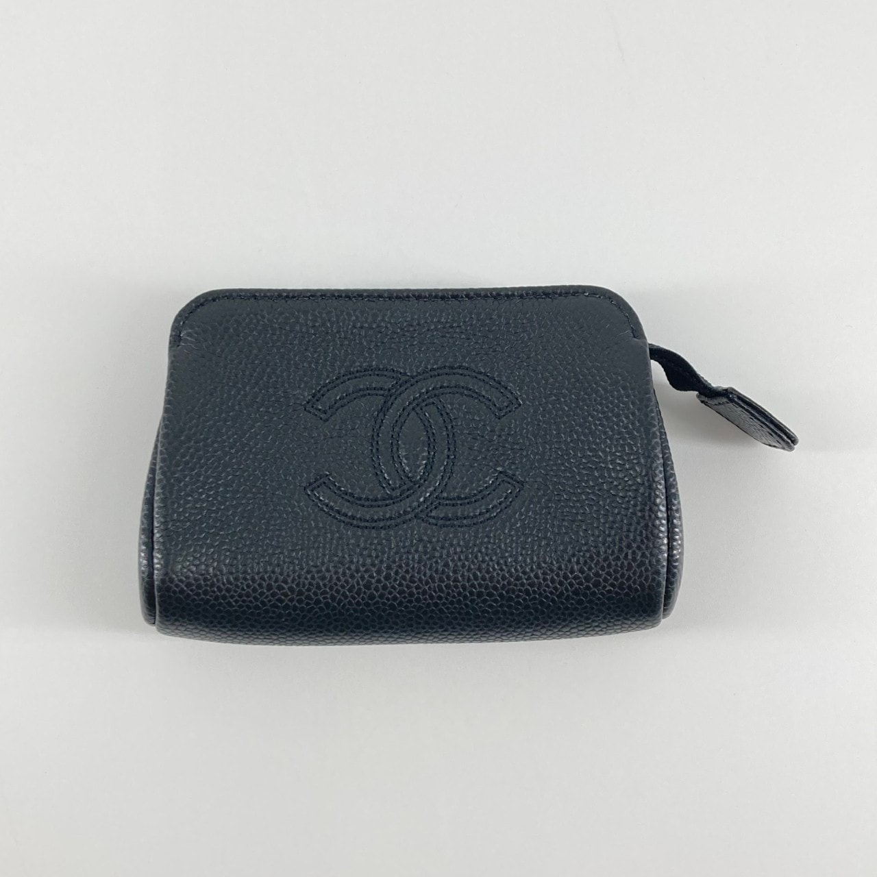 CHANEL(シャネル) ココマーク キャビアスキン 27番台 A13500 ポーチ ブラック