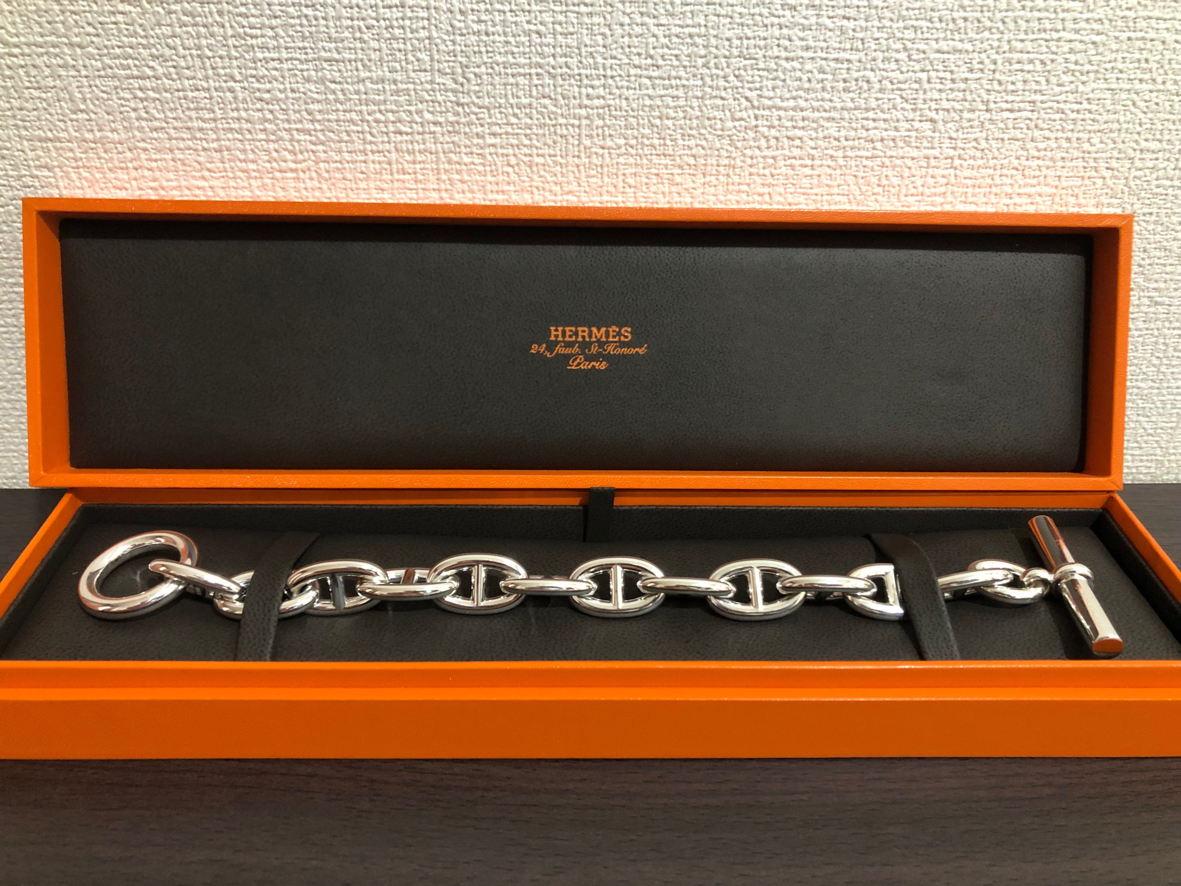 Hermes Chaine D'ancre TGM Bracelet "Silver"