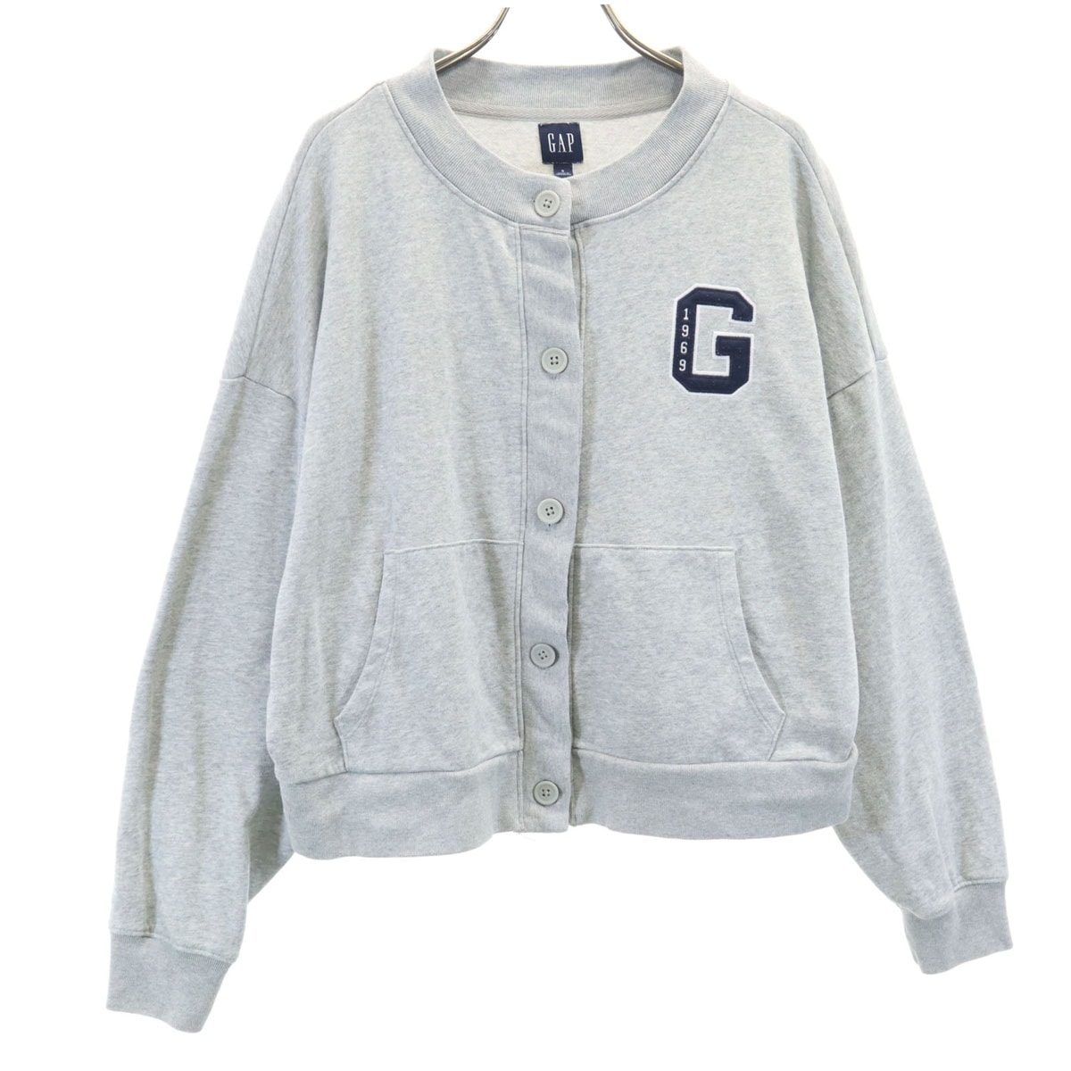 GAP ギャップ 長袖 スウェット カーディガン S グレー