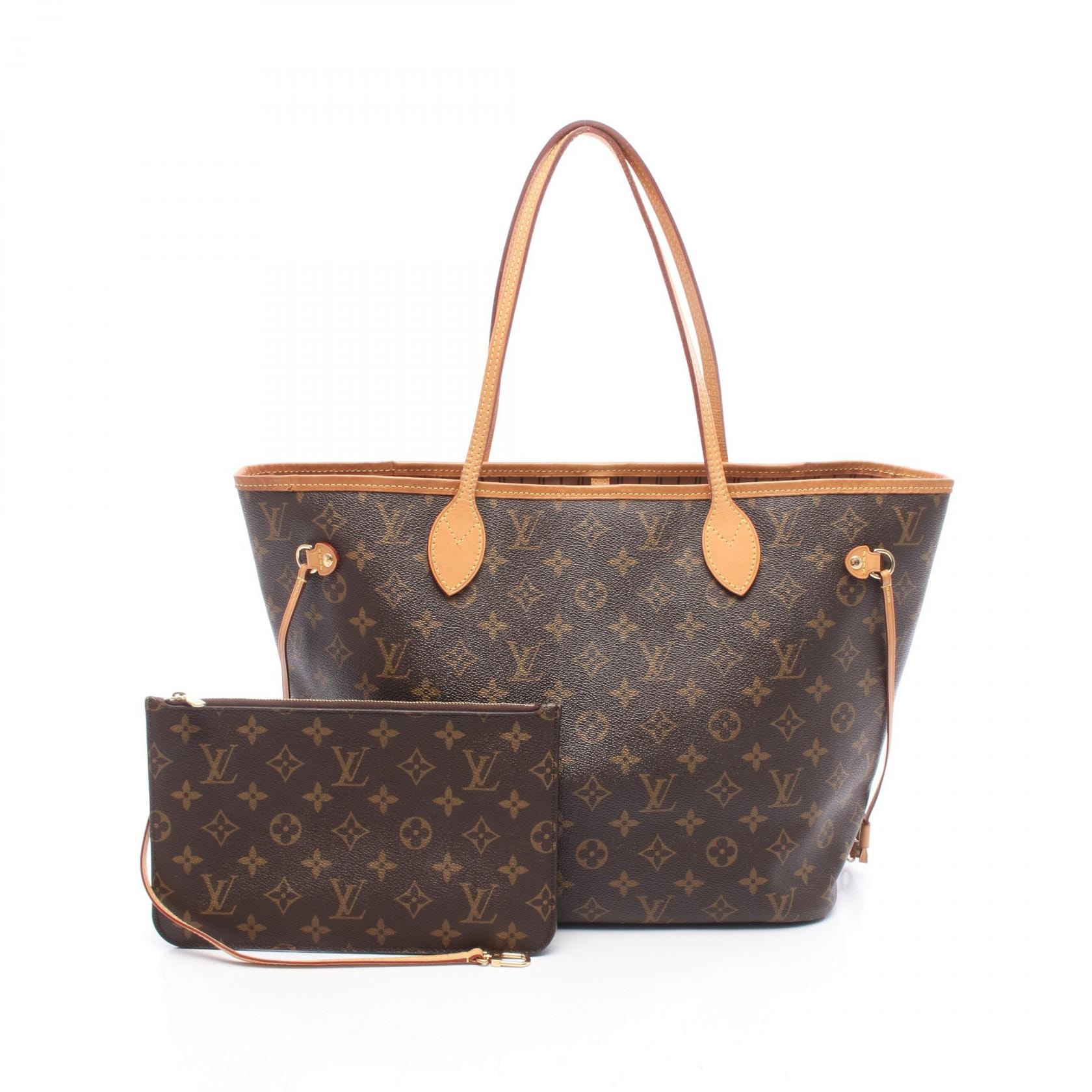 ルイ・ヴィトン LOUIS VUITTON ネヴァーフルMM トートバッグ バッグ PVCコーティングキャンバス レザー モノグラム レディース ブラウン系 M40995 【中古】