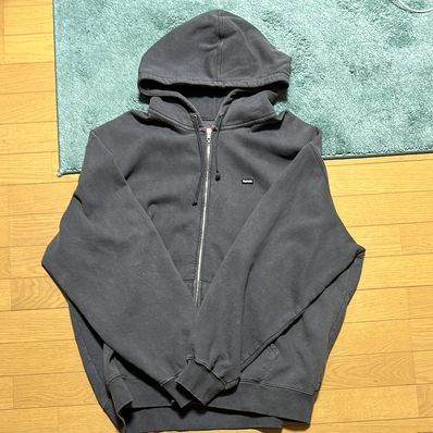 Supreme Overdyed Small Box Zip Up Hooded Sweatshirt "Black"