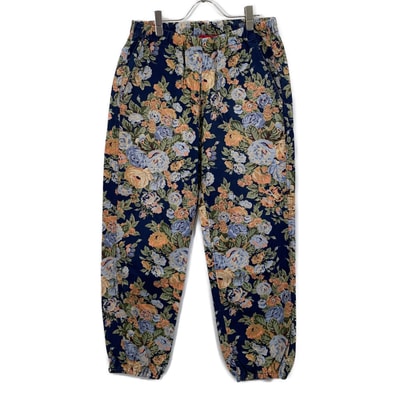 シュプリーム 14AW ネイビー Flowers Pant パンツ M