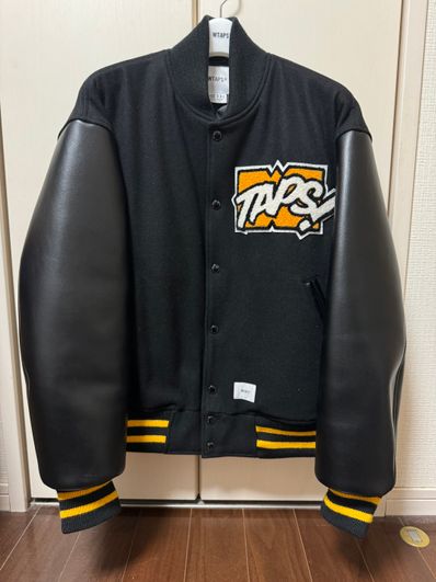Wtaps New Year's Limited Varsity Jacket Wool. Melton. Toon! "Black"