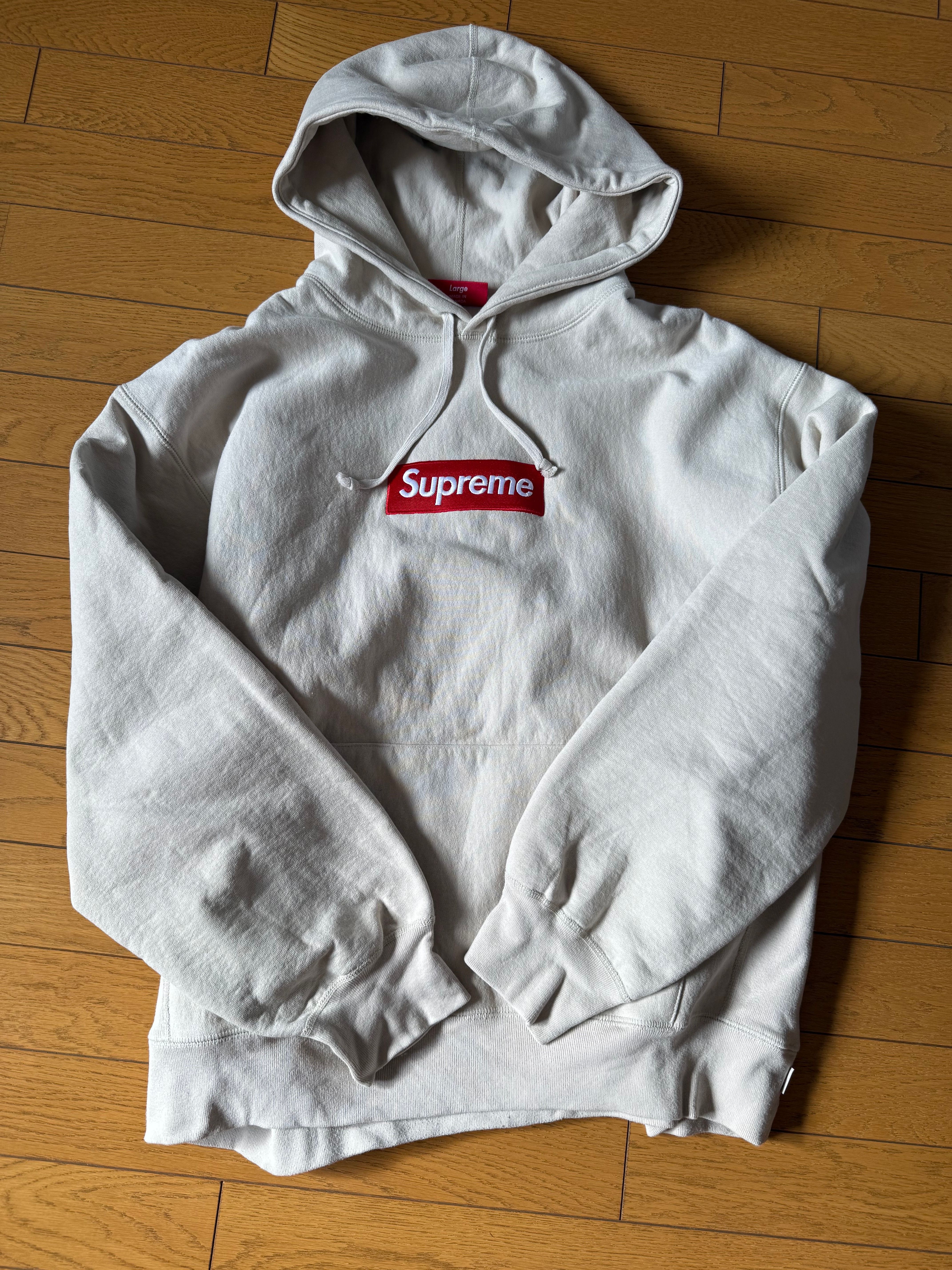 Supreme Box Logo Hooded Sweatshirt "Stone" (24FW)