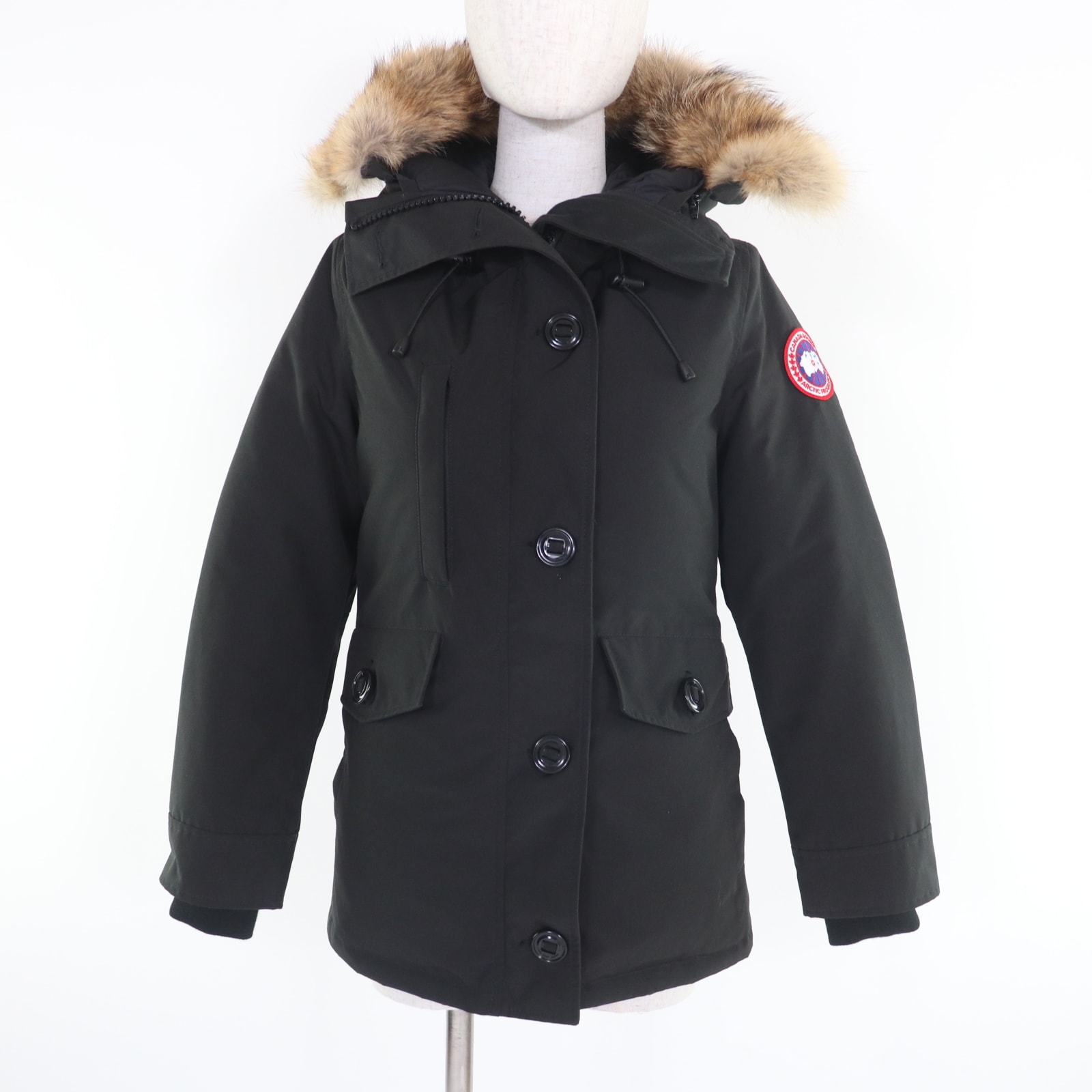 美品 カナダグース
 ダウンコート CHARLOTTE シャーロット ブラック レディース XS 2300JL