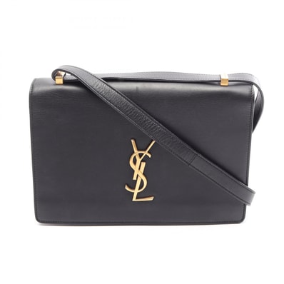 サンローランパリ SAINT LAURENT PARIS カサンドラ ショルダーバッグ バッグ レザー レディース ブラック系 【中古】