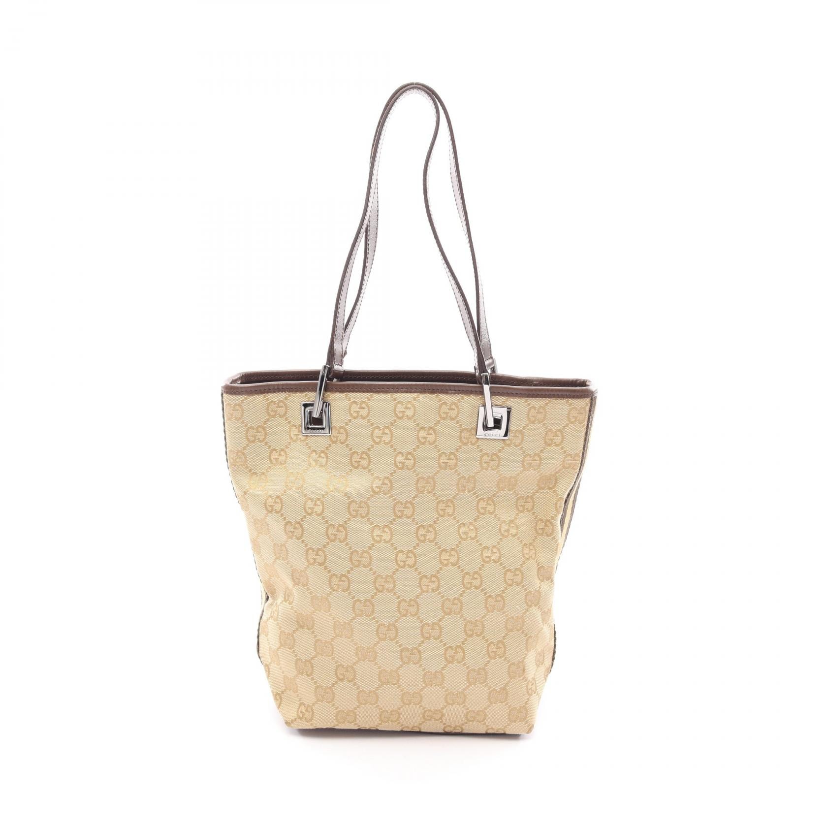 グッチ GUCCI GGキャンバス トートバッグ バッグ キャンバス レザー レディース ベージュ系 / ブラウン系 31244 【中古】