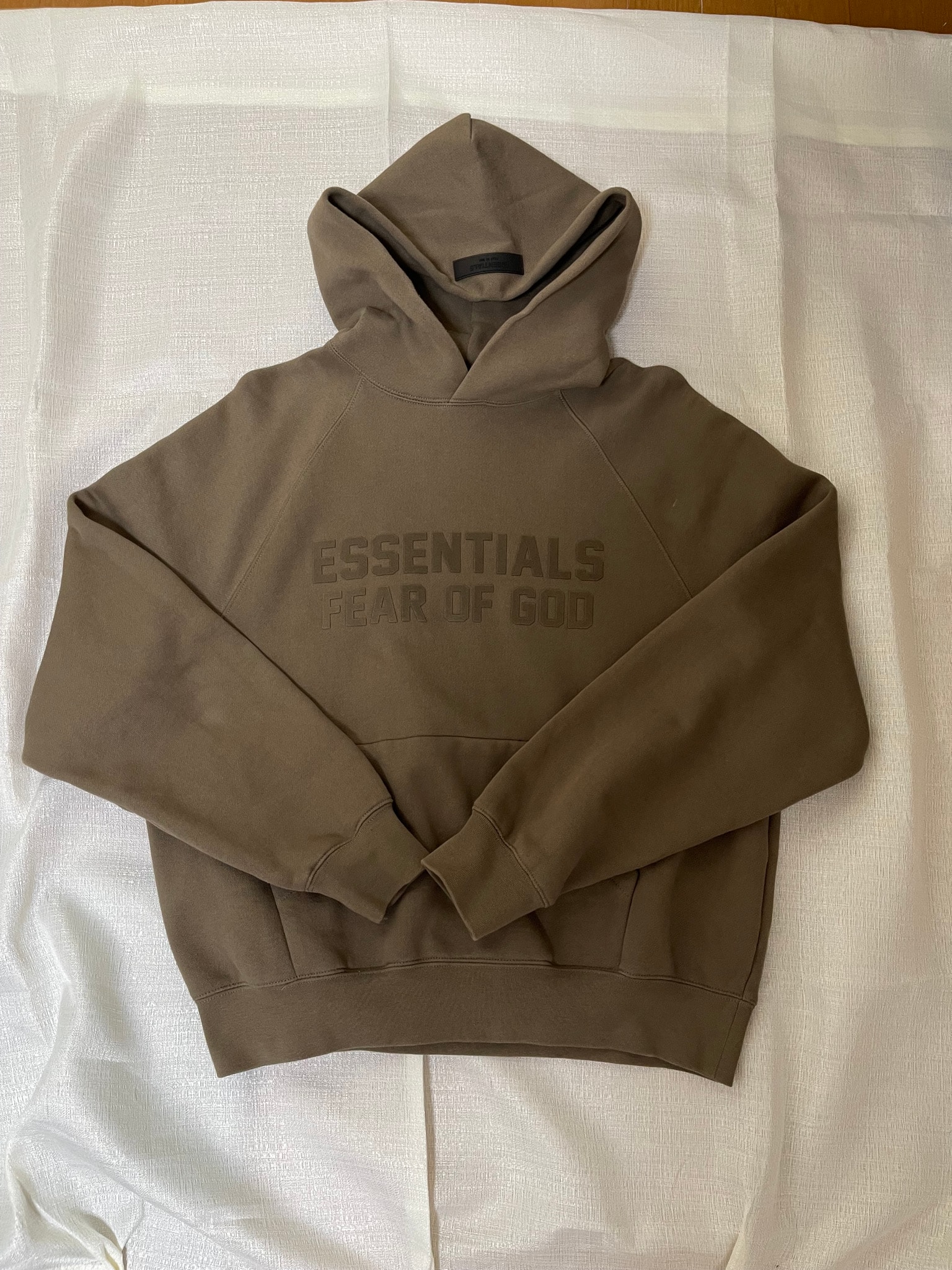 FEAR OF GOD ESSENTIALS Hoodie (Felt Logo) "Wood"