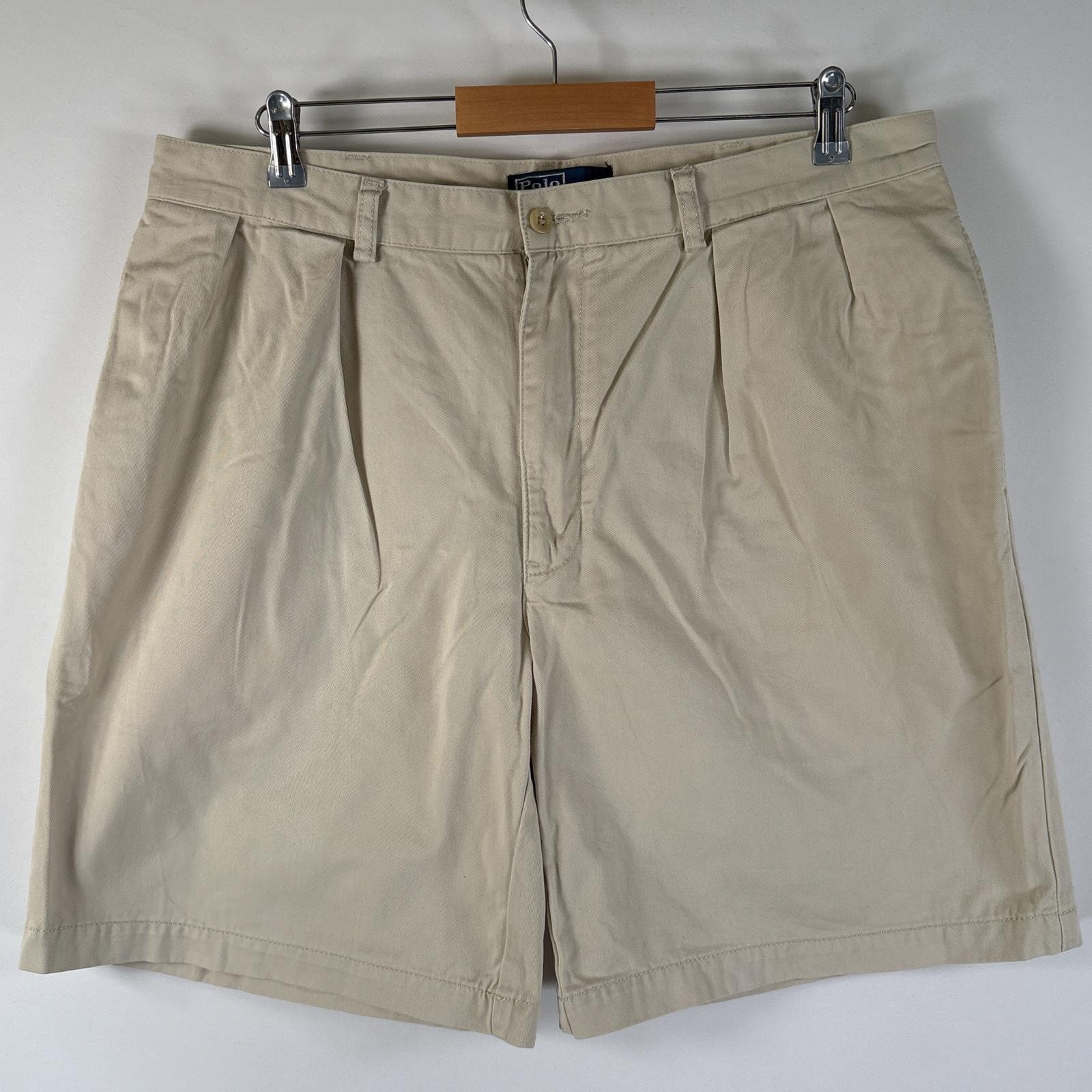 古着 90's/90年代 ポロバイラルフローレン Polo by Ralph Lauren ショートパンツ チノパン ポロチノ 大きいサイズ w38  ベージュ メンズ