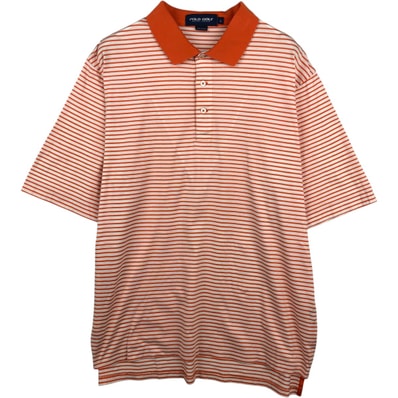 古着 ラルフローレン Ralph Lauren POLO GOLF ポロゴルフ 半袖 ボーダー ポロシャツ メンズL相当/eaa623032
