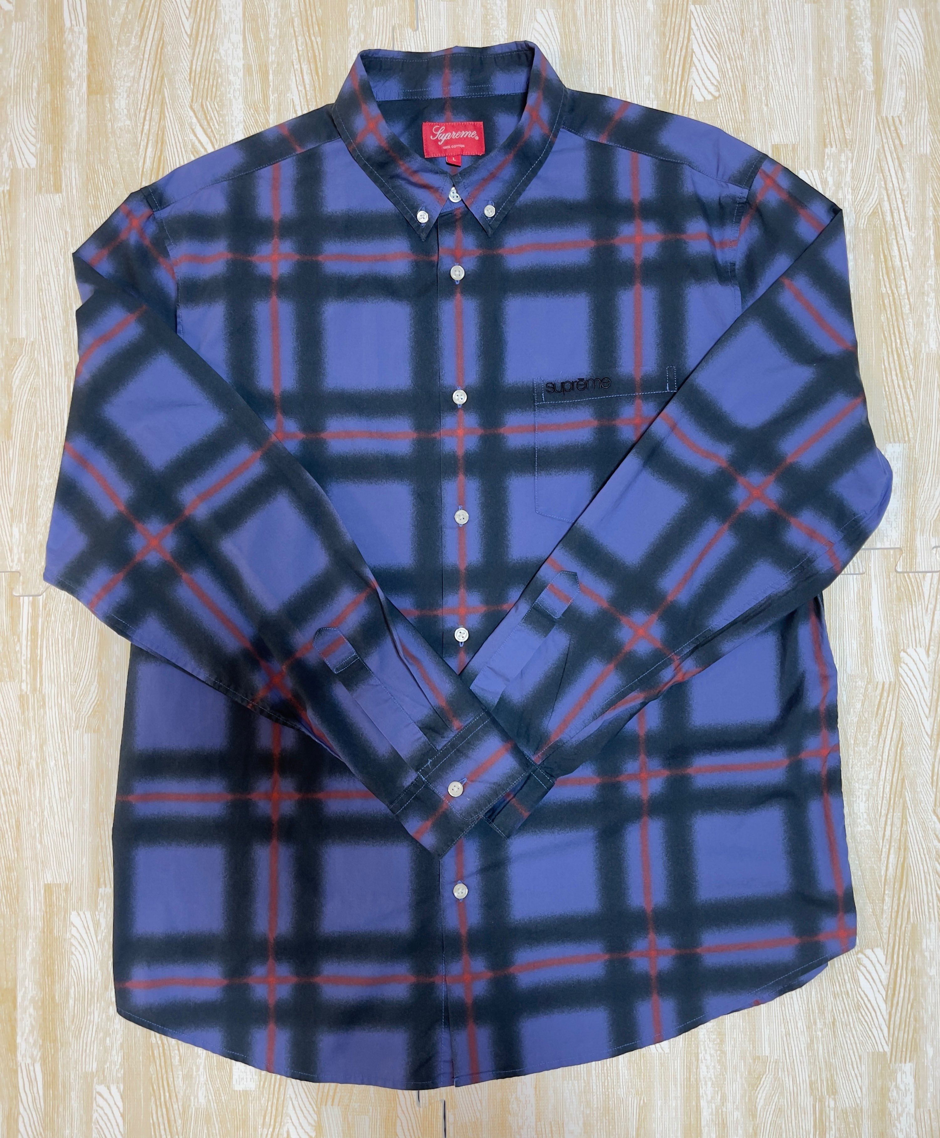 Supreme Spray Tartan Shirt "Purple"