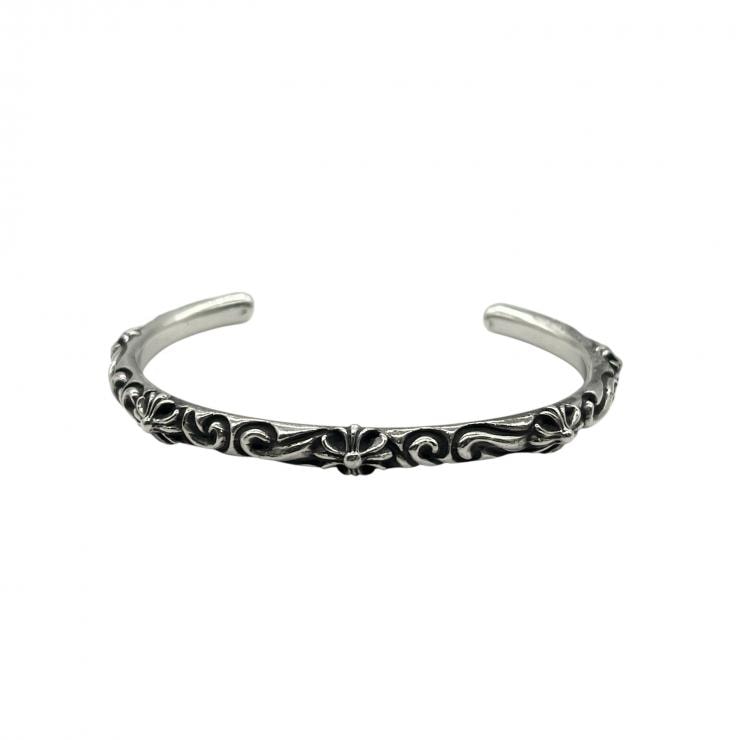 CHROME HEARTS クロムハーツ ブレスレットSV925  SBTバンドバングル SV925 シルバー アクセサリー CHクロス ★美品★