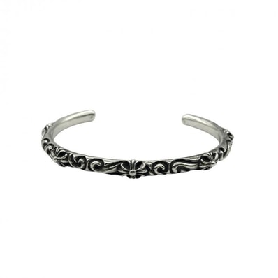 CHROME HEARTS クロムハーツ ブレスレットSV925 SBTバンドバングル SV925 シルバー アクセサリー CHクロス ★美品★