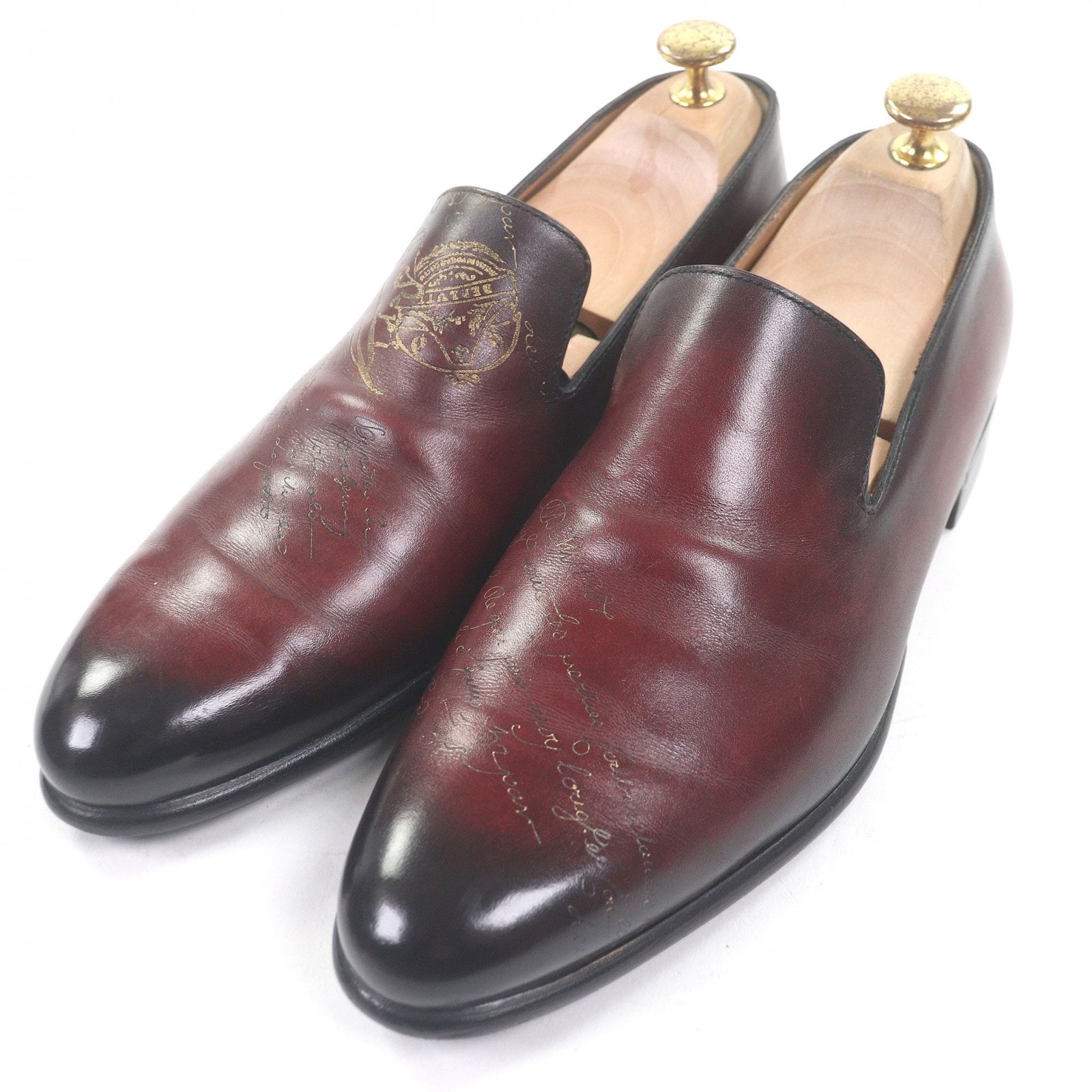 美品 ベルルッティ ローファー ボルドー メンズ 6.5