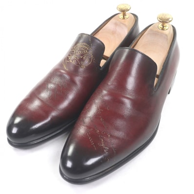 美品 ベルルッティ ローファー ボルドー メンズ 6.5