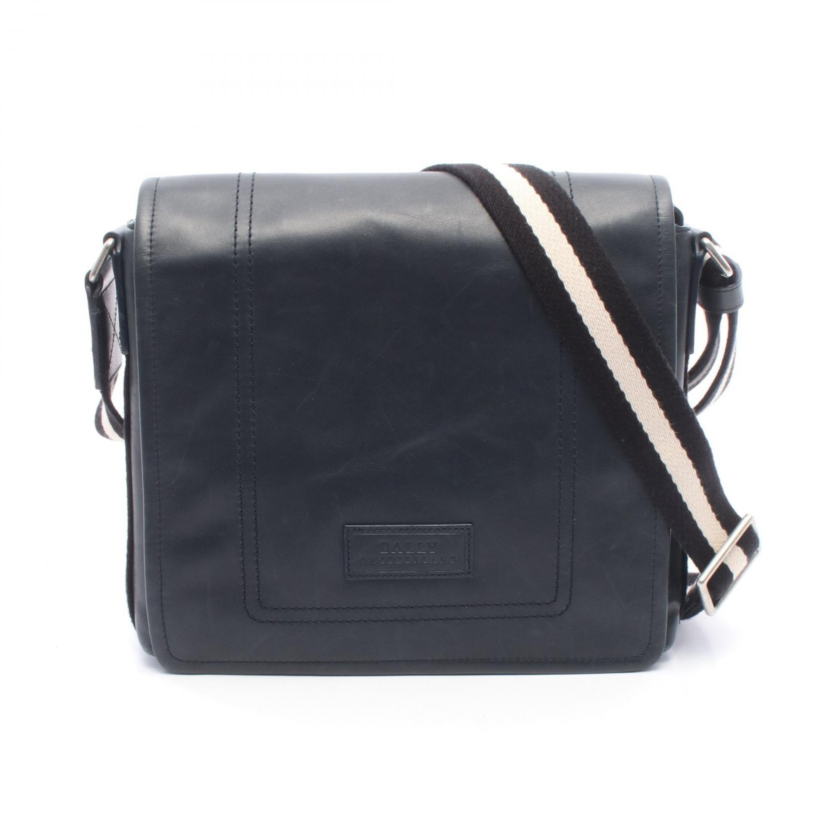 バリー BALLY TERLAGO メッセンジャーバッグ ショルダーバッグ バッグ レザー メンズ ネイビー系 6189962 【中古】
