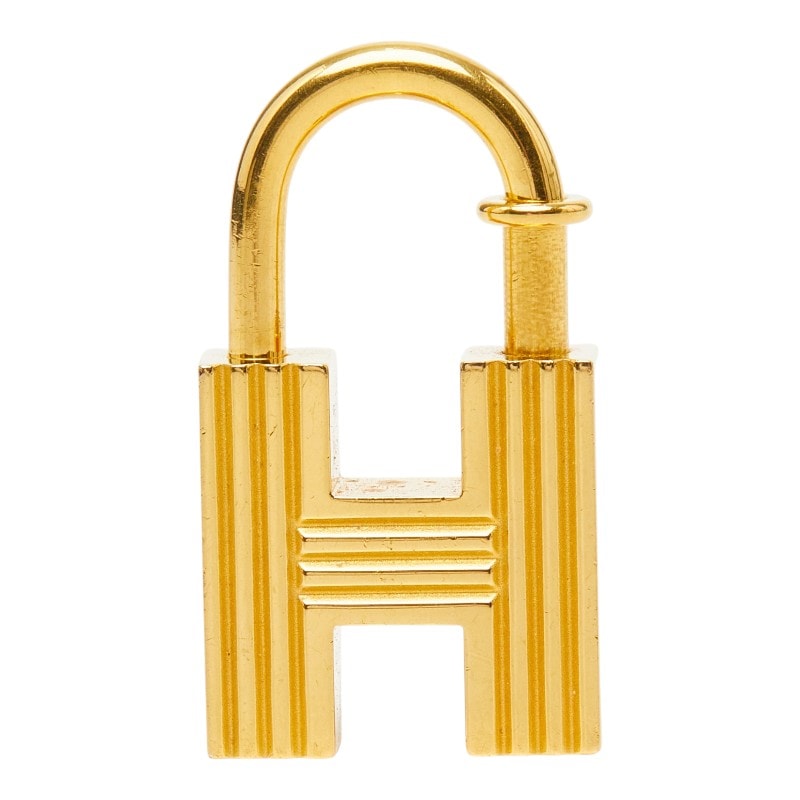 エルメス 2000年限定 新世紀の第一歩 カデナ 南京錠 ゴールド メッキ レディース HERMES 【中古】