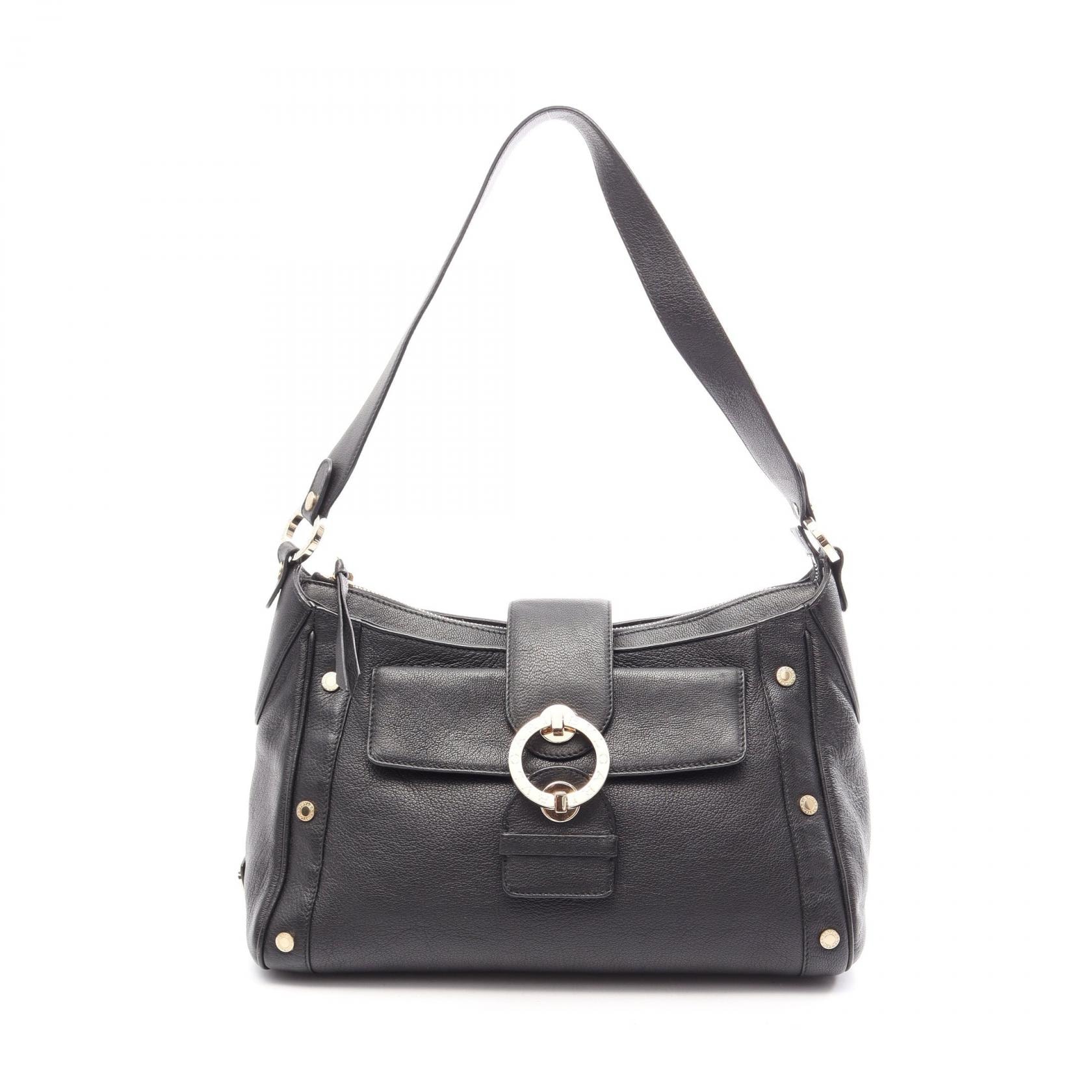ブルガリ BVLGARI ブルガリブルガリ ショルダーバッグ バッグ レザー レディース ブラック系 【中古】