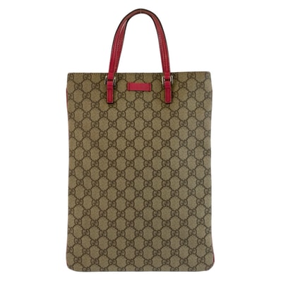 GUCCI グッチ ベージュ ピンク GGスプリームキャンバス トートバッグ ハンドバッグ 603803 【中古】