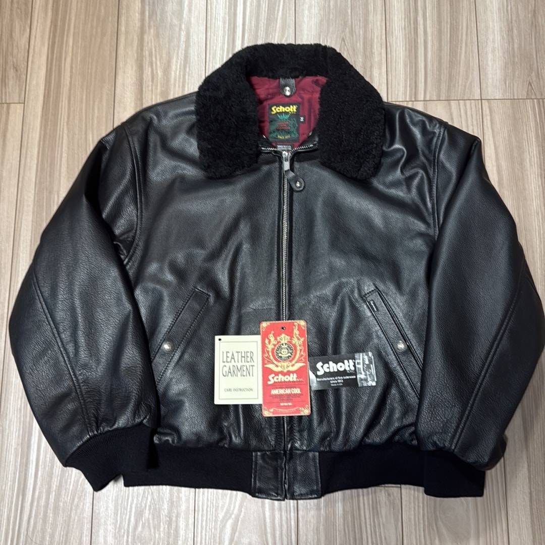 Supreme x Schott Shearling Collar Bomber Jacket "Black"