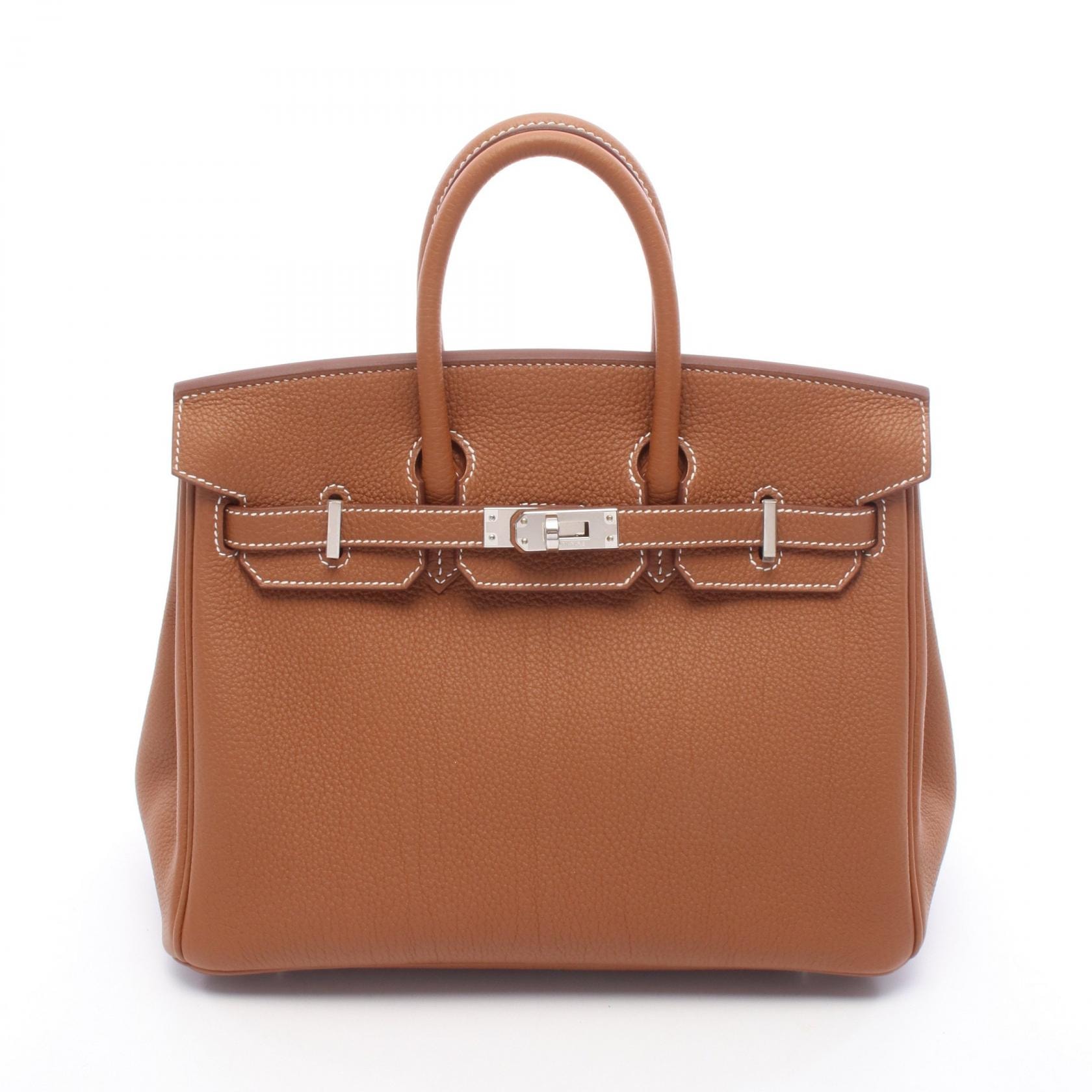 エルメス HERMES バーキン25 ゴールド ハンドバッグ バッグ トゴ トゴ レディース ブラウン系 【中古】