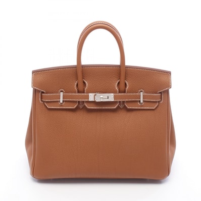 エルメス HERMES バーキン25 ゴールド ハンドバッグ バッグ トゴ トゴ レディース ブラウン系 【中古】