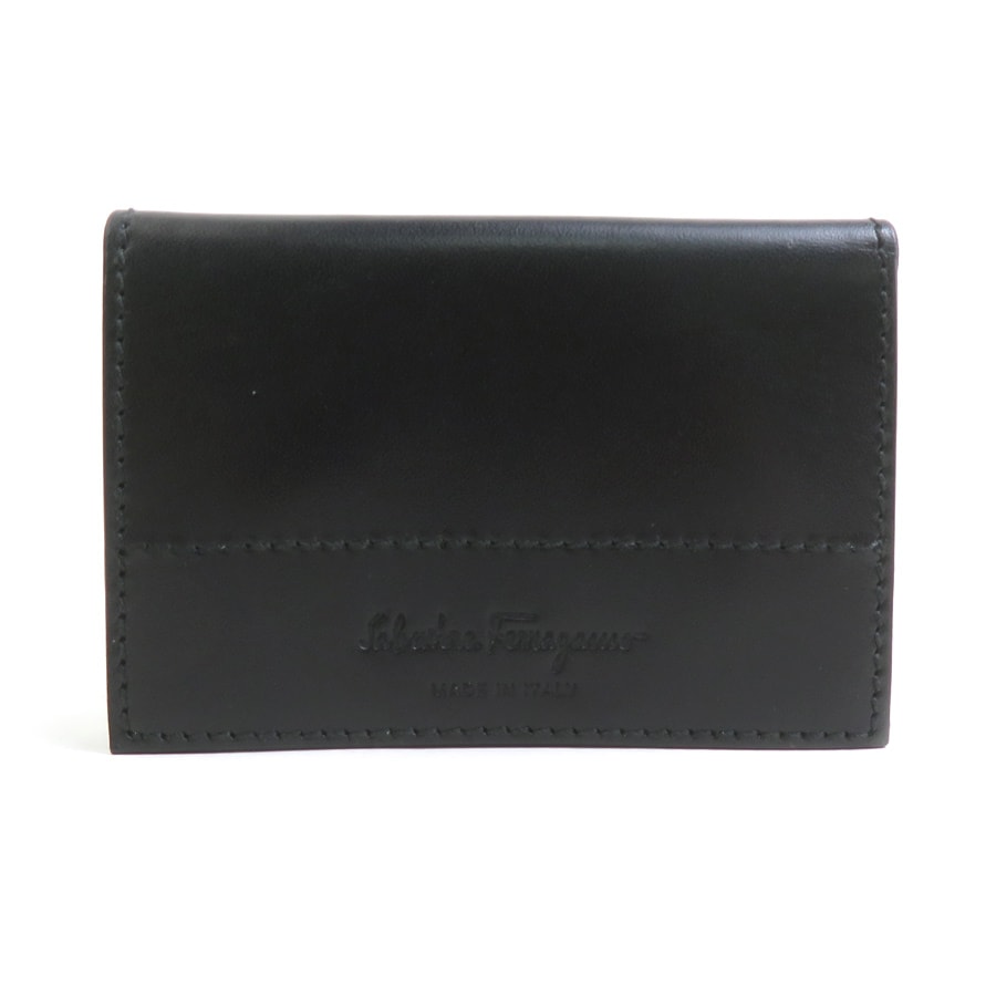 サルヴァトーレフェラガモ Salvatore Ferragamo コインケース レザー ブラック ユニセックス【中古】 h32367b