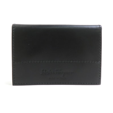 サルヴァトーレフェラガモ Salvatore Ferragamo コインケース レザー ブラック ユニセックス【中古】 h32367b