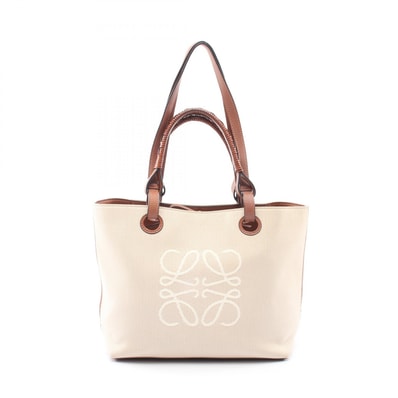ロエベ LOEWE アナグラム 2WAY トートバッグ バッグ キャンバス ブラウン レディース ベージュ系 / ブラウン系 A717S72X06 【中古】