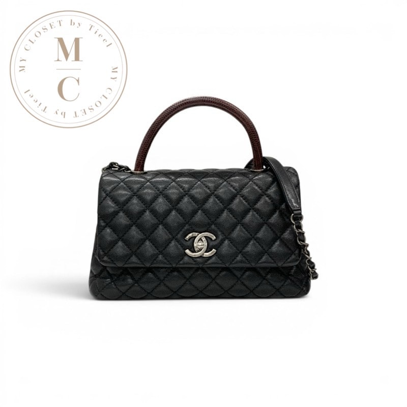 シャネル CHANEL ココハンドル29 バッグ ショルダーバッグ ブラック ボルドー シルバー マトラッセ ココマーク ターンロック