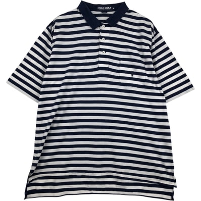 古着 ラルフローレン Ralph Lauren POLO GOLF ポロゴルフ 半袖 ボーダー ポロシャツ メンズXL相当/eaa643564