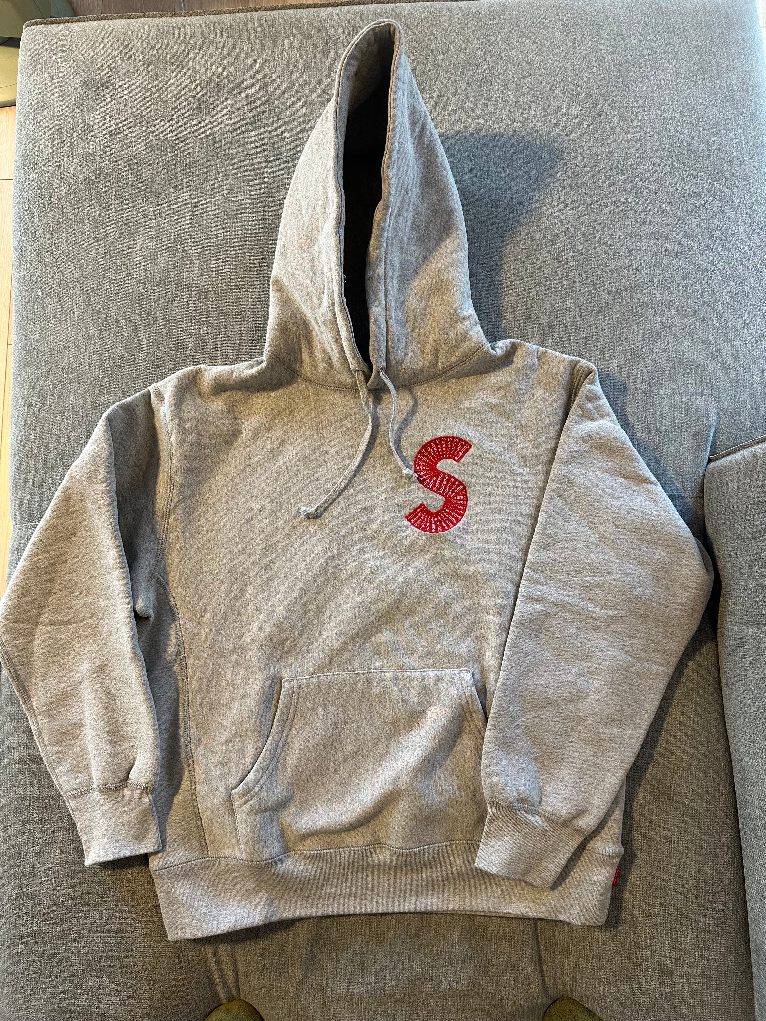 Supreme S Logo Hooded Sweatshirt "Heather Grey" (20FW)