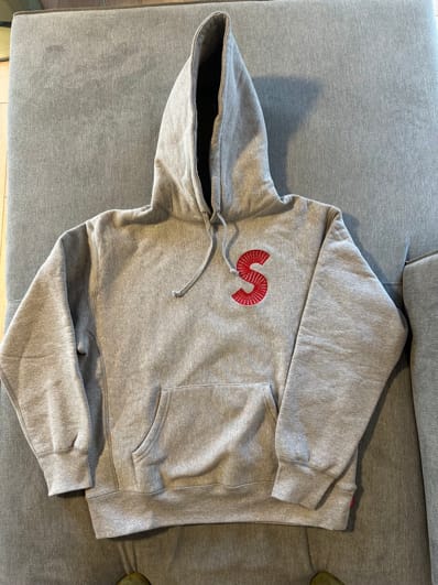Supreme S Logo Hooded Sweatshirt "Heather Grey" (20FW)
