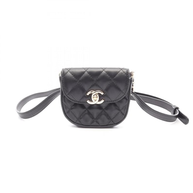 シャネル CHANEL マトラッセ ミニ ウエストバッグ バッグ ラムスキン(羊革) レディース ブラック系 【中古】
