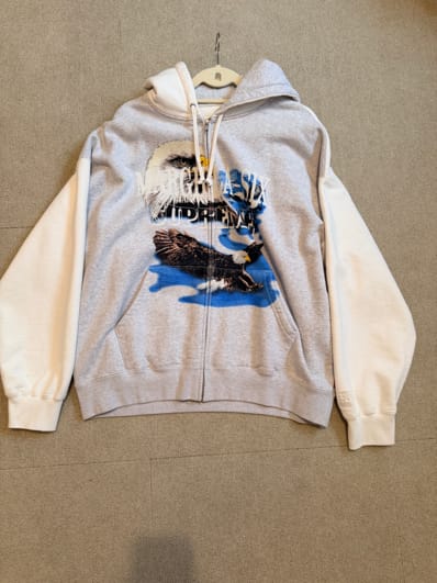 Supreme x MM6 Maison Margiela Eagle Zip Up Hooded Sweatshirt "Ash Grey"