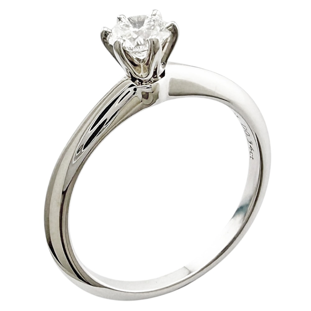 ティファニー ソリティア リング 指輪 10.5号 Pt950プラチナ ダイヤモンド レディース TIFFANY&Co. 中古