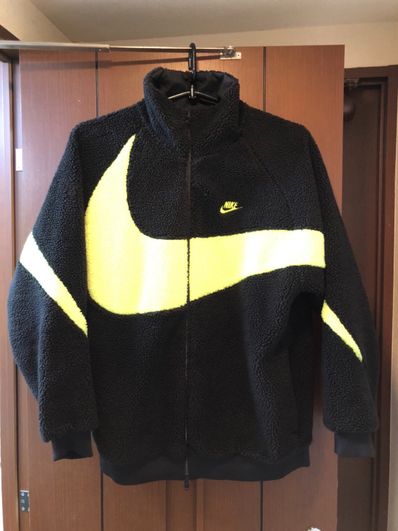 Nike Big Swoosh Reversible Boa Jacket"Black Neon"