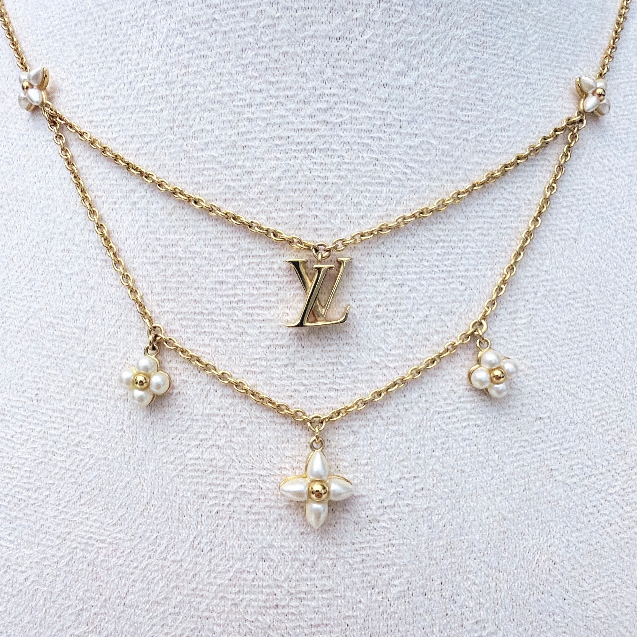 Louis Vuitton Necklace LV Floragram "Gold"
