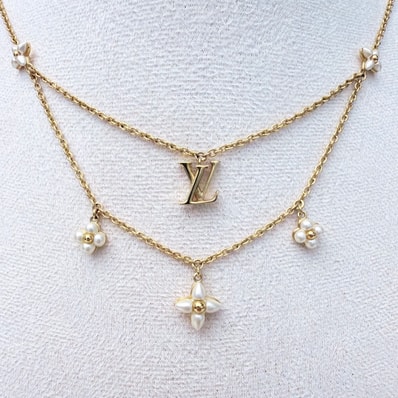 Louis Vuitton Necklace LV Floragram "Gold"