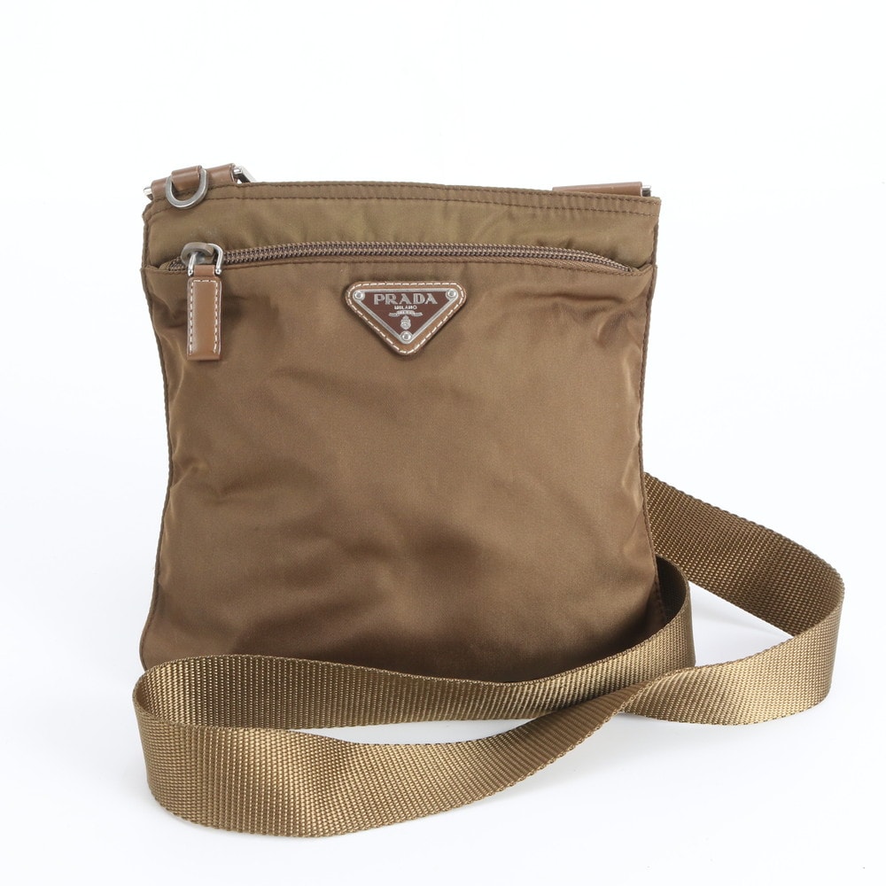 ■美品 プラダ テスート ナイロントライアングルロゴショルダーバッグ