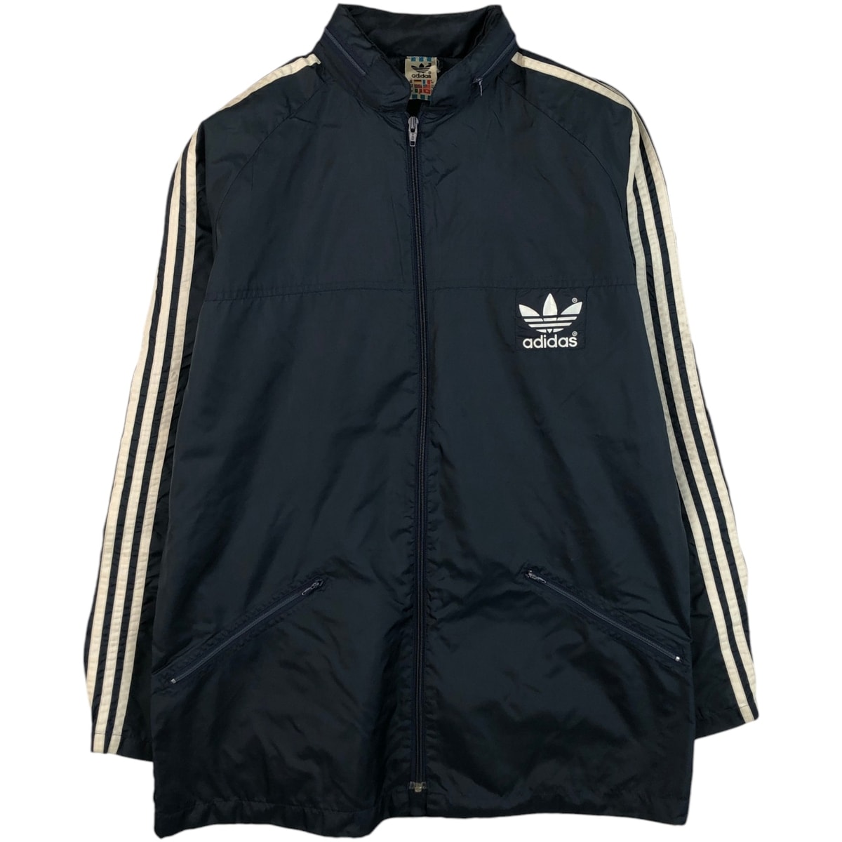 古着 80~90年代 アディダス adidas トレフォイルロゴ ナイロンジャケット メンズL相当 ヴィンテージ/eaa617889