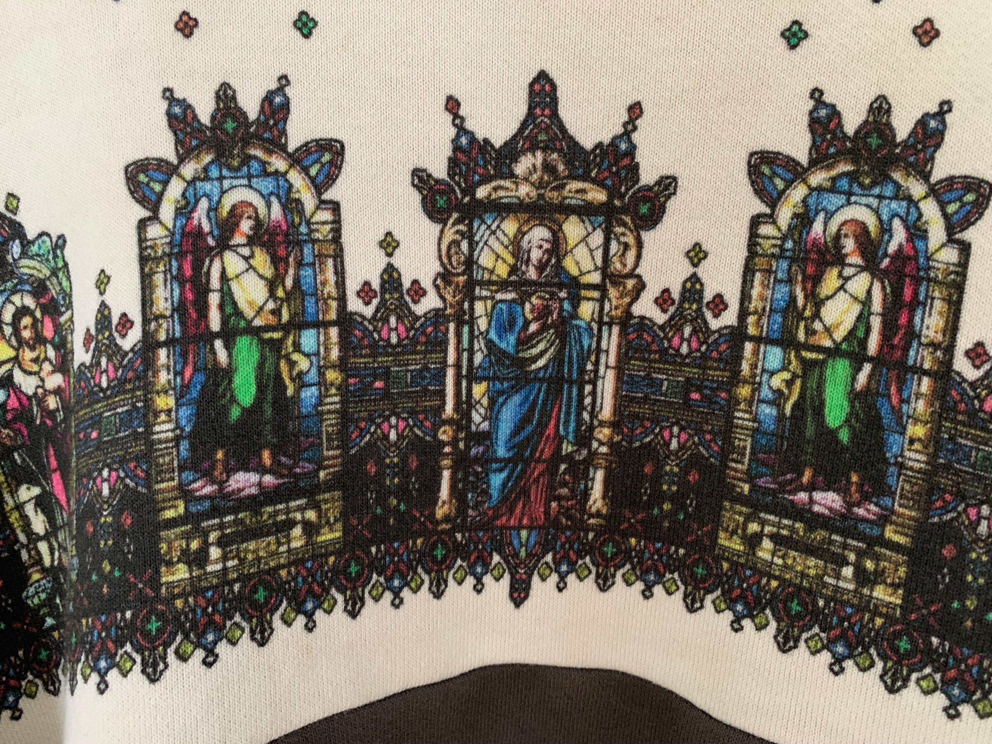 SAINT Mxxxxxx CREWNECK SWEAT STAINED GLASS "Black"