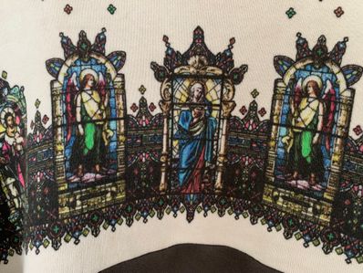 SAINT Mxxxxxx CREWNECK SWEAT STAINED GLASS "Black"