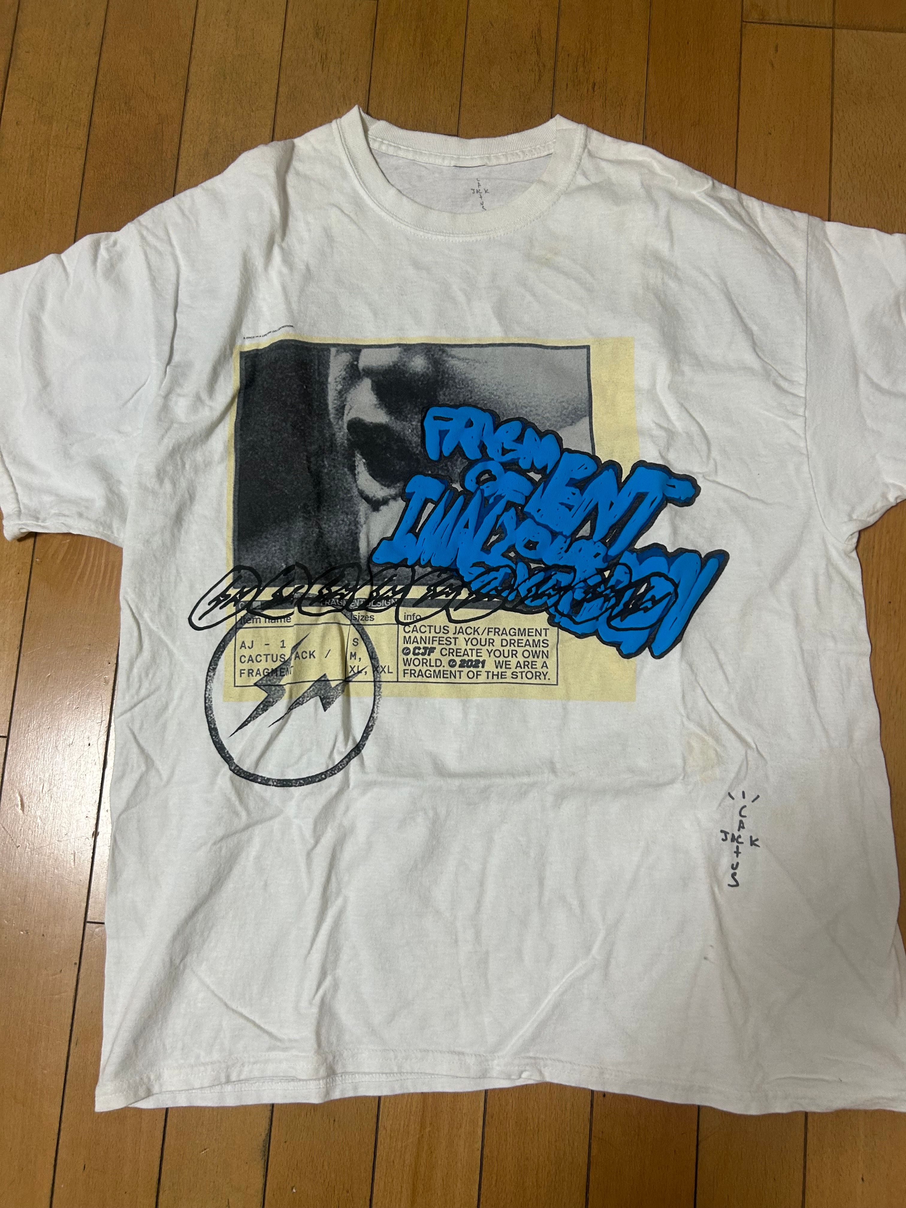 トラヴィススコット カクタスジャック フォー フラグメント マニフェスト Tシャツ "ホワイト"