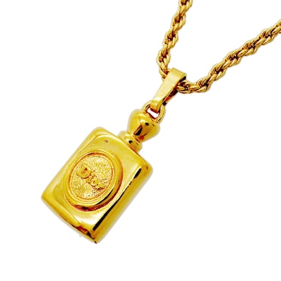 【6jhb0269】クリスチャンディオール ネックレス ディオールロゴ GPメッキ ゴールド【中古】レディース